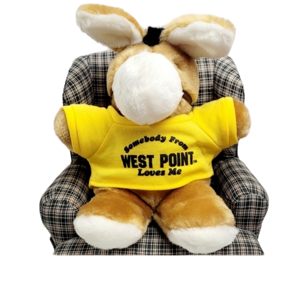 Plush Horse Wearing Shirt Saying Somebody From West Point Loves Me - Picture 1 of 9